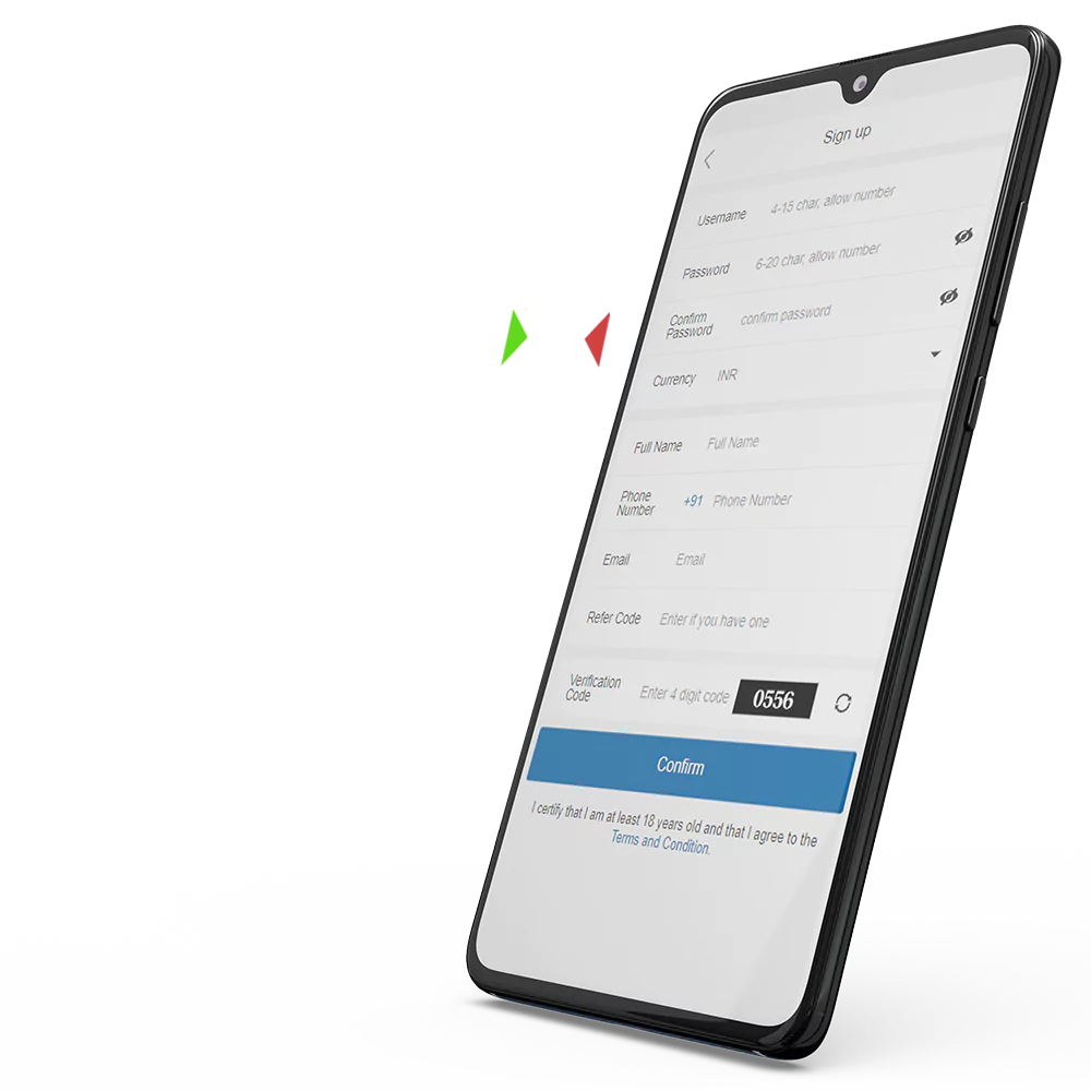 Crickex पर बेटिंग शुरू करने के लिए एक अकाउंट बनाएं।