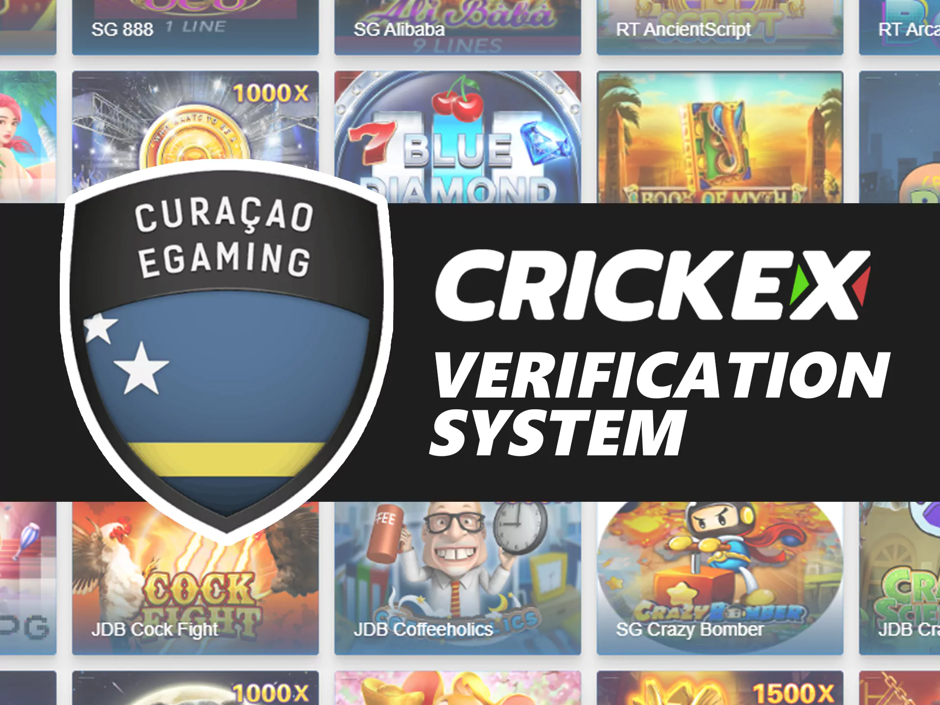 Play licensed games at Crickex.