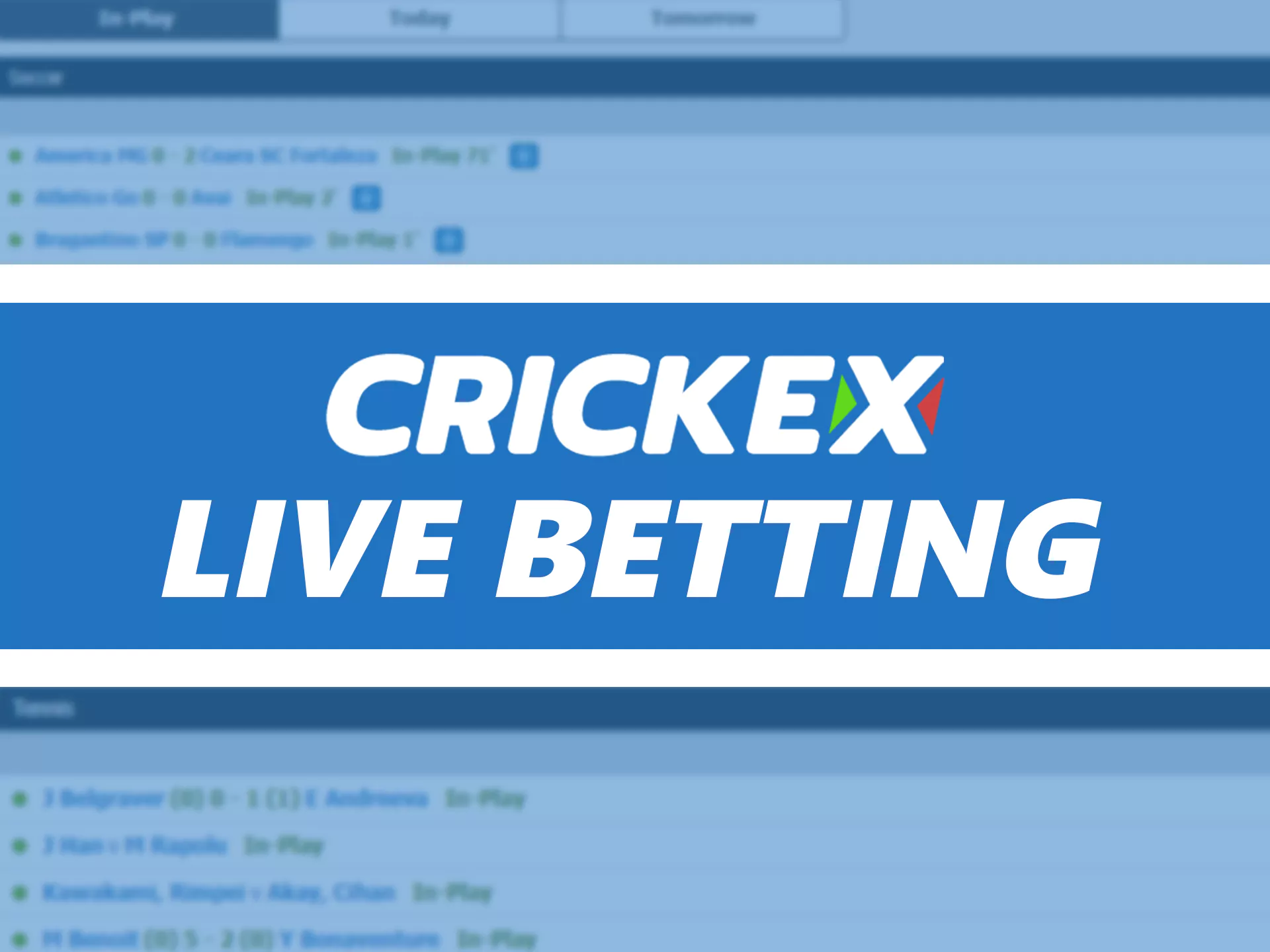 Bet on live matches at Crickex.