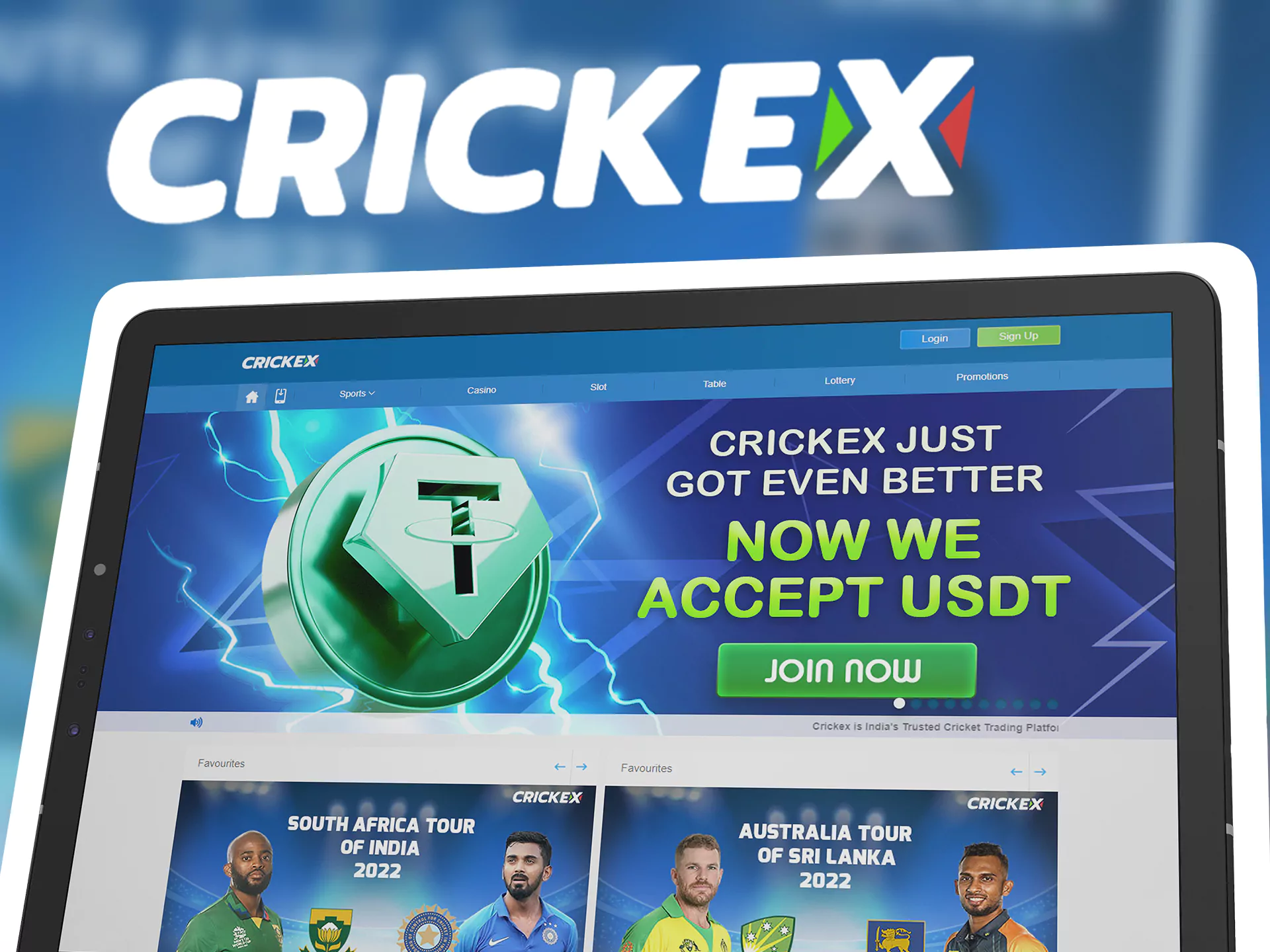 The mobile version of the Crickex website is available for all smartphones.