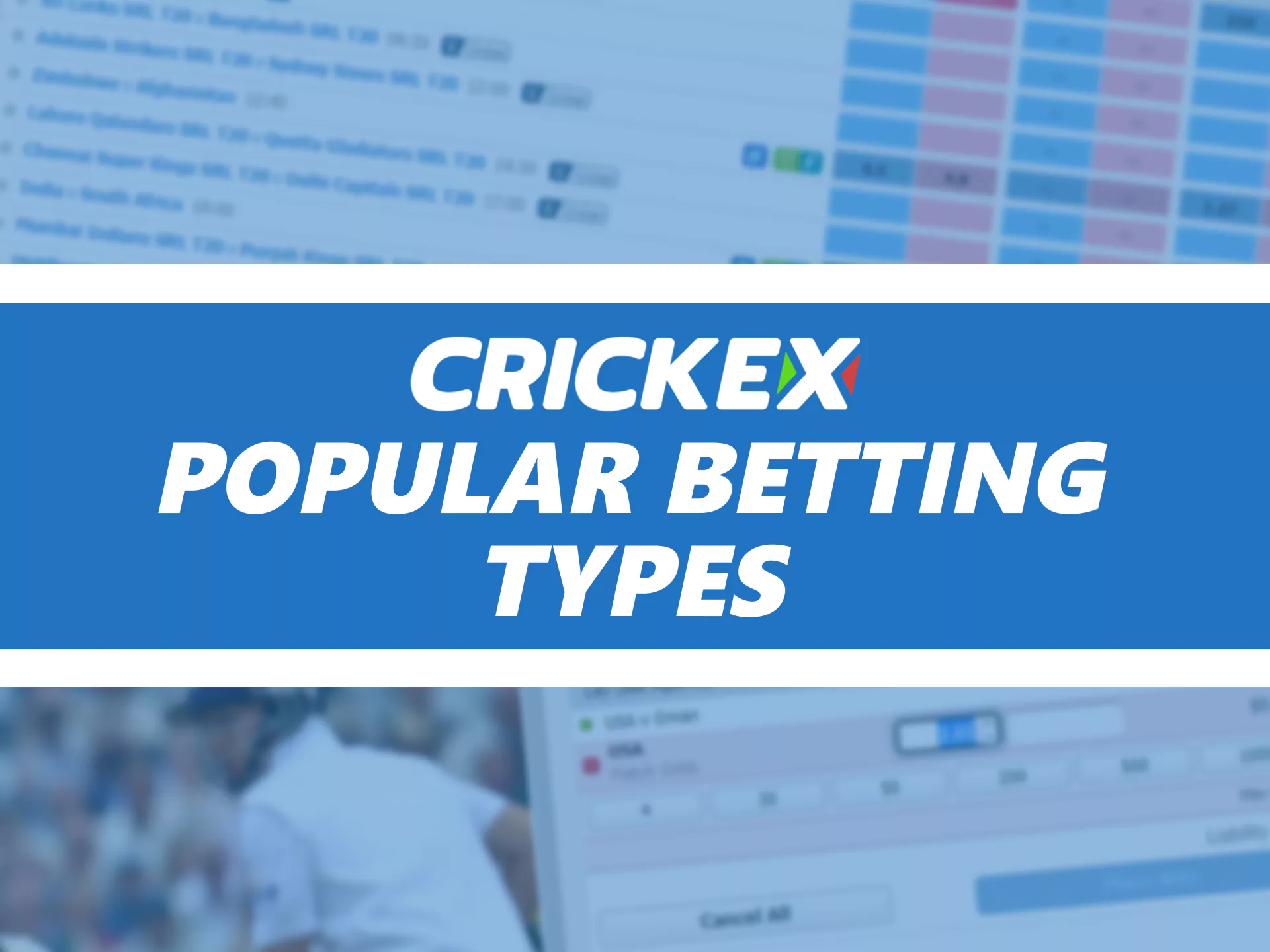 You have different option for betting at Crickex.
