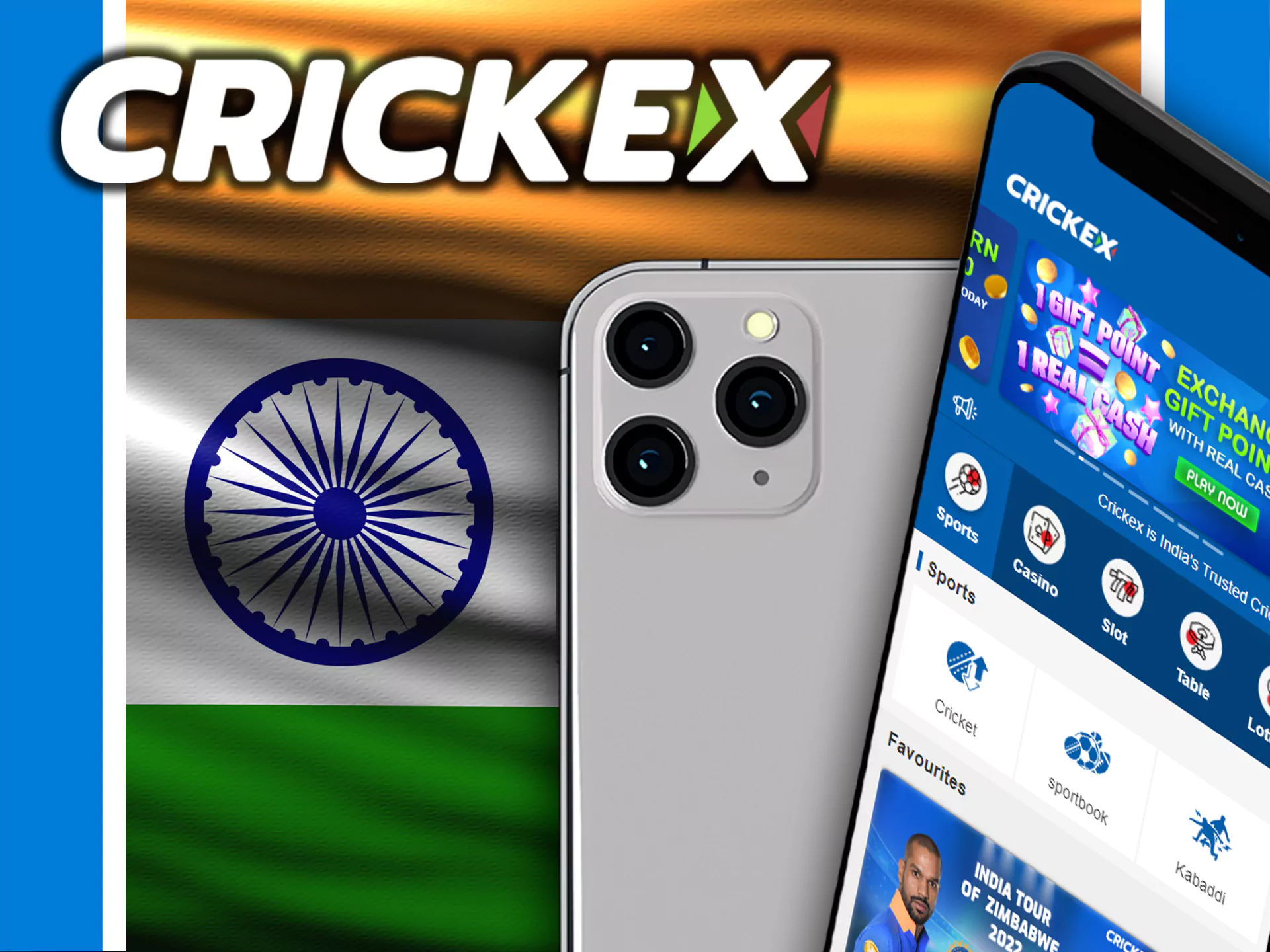The Crickex app is great for betting on sports in India.