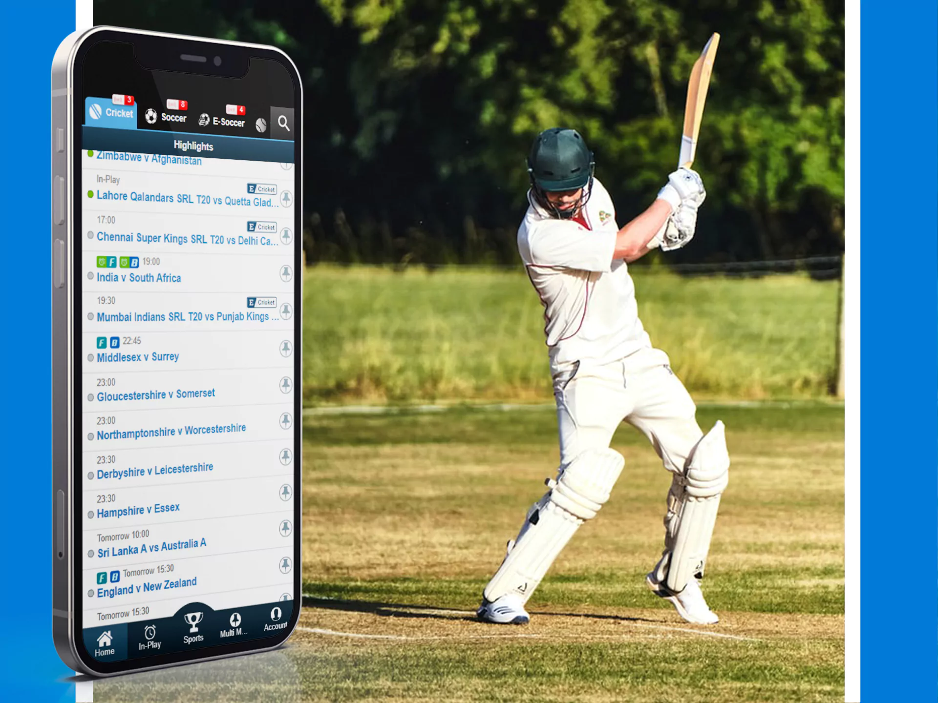 In the Crickex app, you can bet on cricket as well.