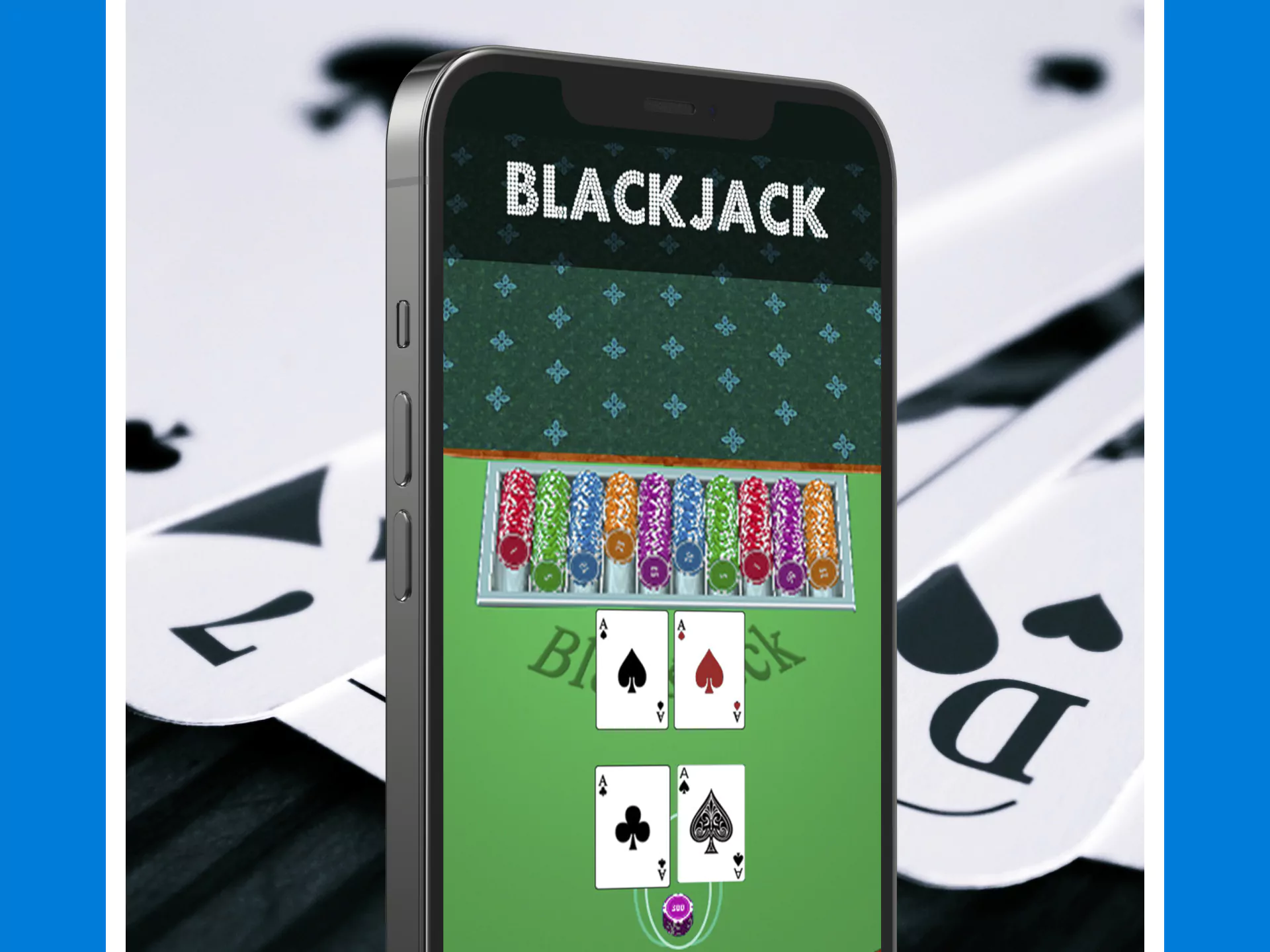 You can play blackjack through the Crickex app.