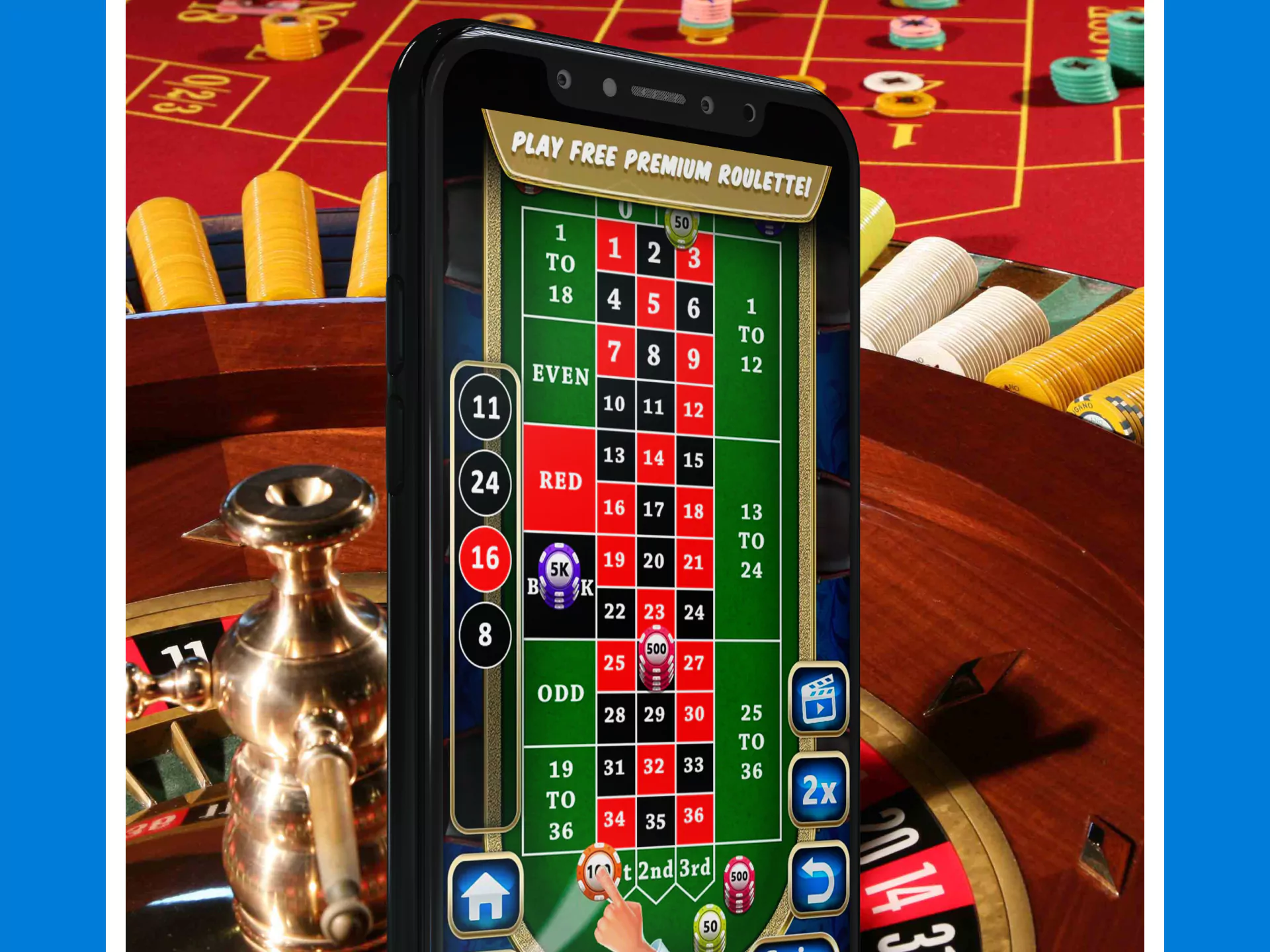 Use your smartphone to play Crickex roulette.